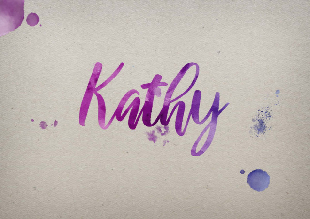 Free photo of Kathy Watercolor Name DP