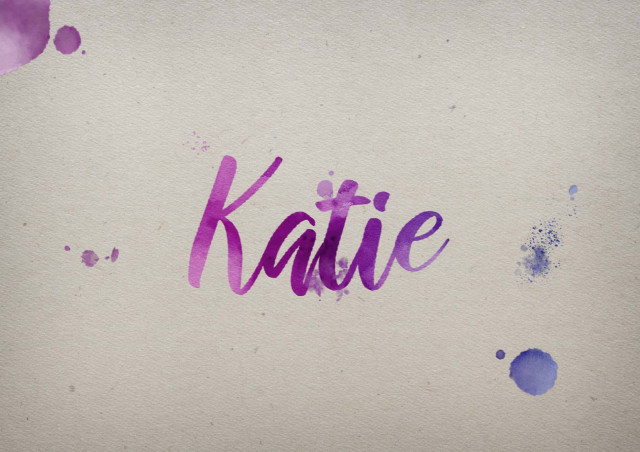 Free photo of Katie Watercolor Name DP