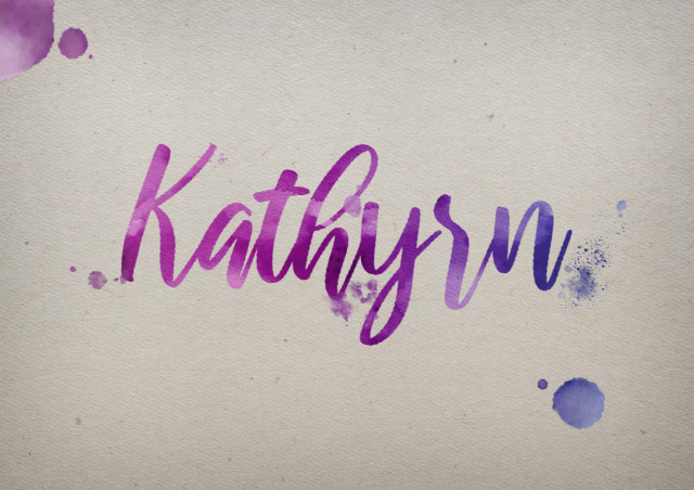 Free photo of Kathyrn Watercolor Name DP