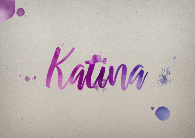 Free photo of Katina Watercolor Name DP