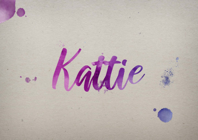 Free photo of Kattie Watercolor Name DP