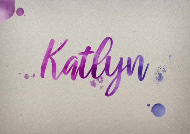 Free photo of Katlyn Watercolor Name DP