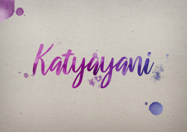 Free photo of Katyayani Watercolor Name DP