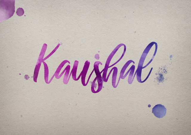 Free photo of Kaushal Watercolor Name DP