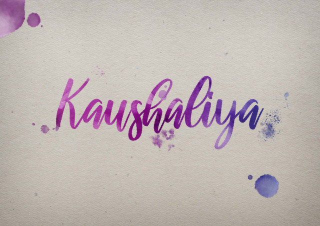 Free photo of Kaushaliya Watercolor Name DP