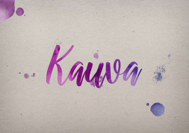 Free photo of Kauva Watercolor Name DP