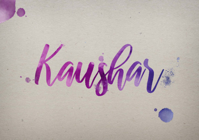 Free photo of Kaushar Watercolor Name DP
