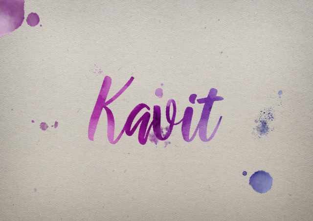 Free photo of Kavit Watercolor Name DP