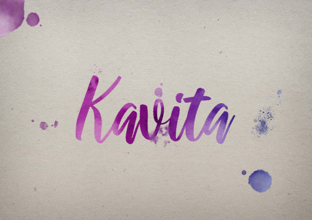 Free photo of Kavita Watercolor Name DP