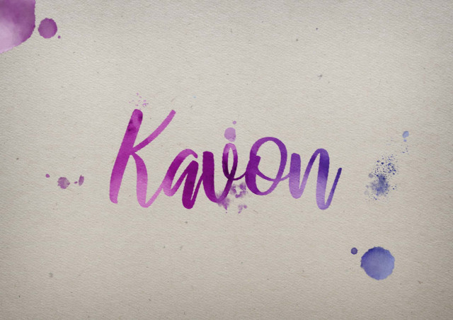 Free photo of Kavon Watercolor Name DP