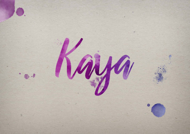 Free photo of Kaya Watercolor Name DP