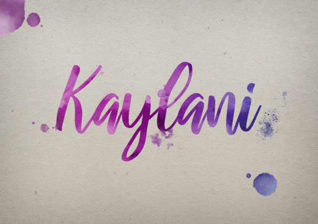 Free photo of Kaylani Watercolor Name DP
