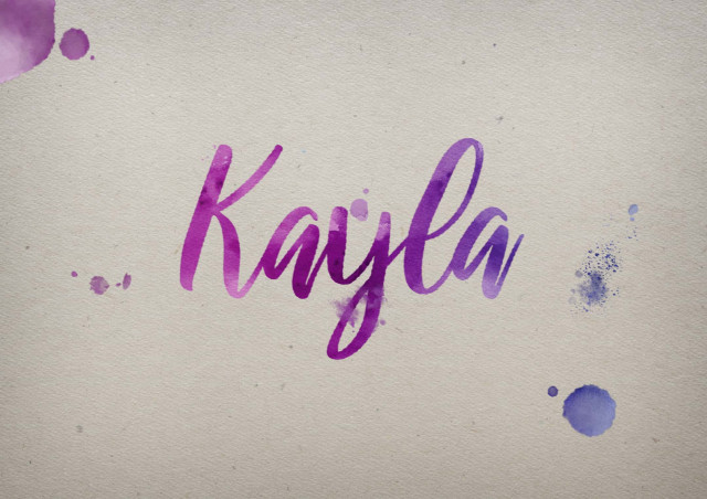 Free photo of Kayla Watercolor Name DP
