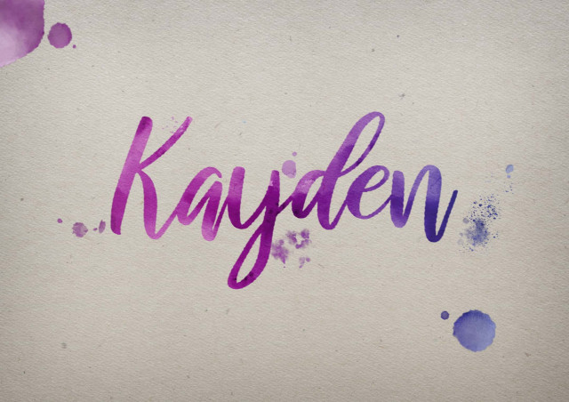 Free photo of Kayden Watercolor Name DP
