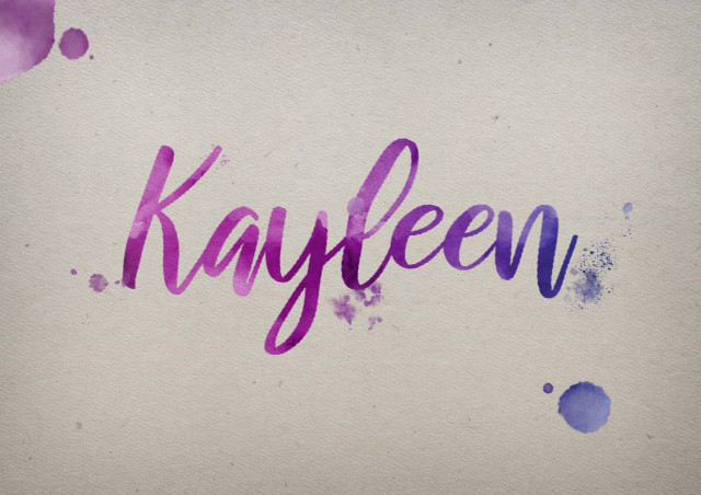 Free photo of Kayleen Watercolor Name DP