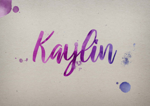 Free photo of Kaylin Watercolor Name DP