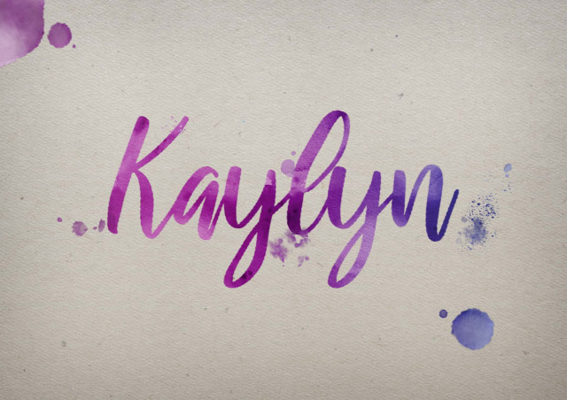 Free photo of Kaylyn Watercolor Name DP