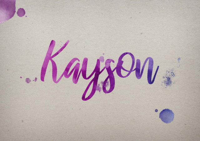 Free photo of Kayson Watercolor Name DP