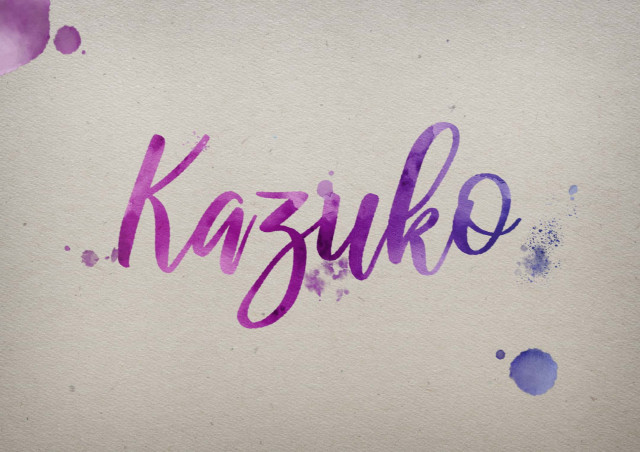 Free photo of Kazuko Watercolor Name DP