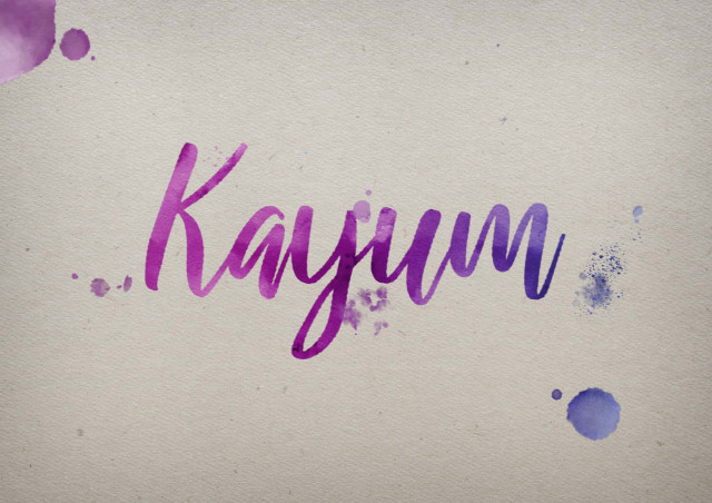 Free photo of Kayum Watercolor Name DP