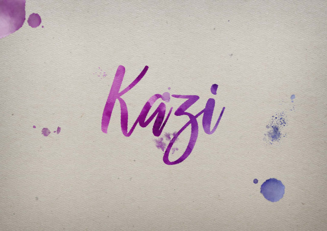 Free photo of Kazi Watercolor Name DP