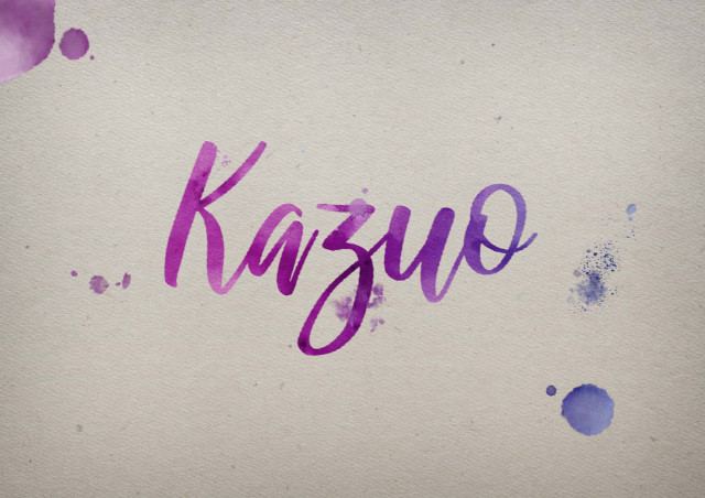 Free photo of Kazuo Watercolor Name DP