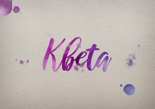 Free photo of Kbeta Watercolor Name DP