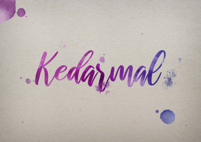 Free photo of Kedarmal Watercolor Name DP