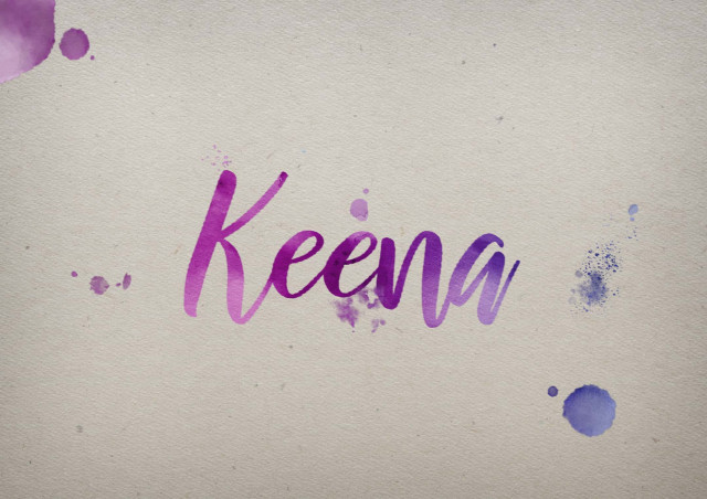 Free photo of Keena Watercolor Name DP