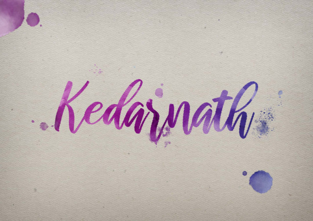 Free photo of Kedarnath Watercolor Name DP