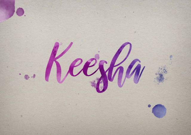 Free photo of Keesha Watercolor Name DP