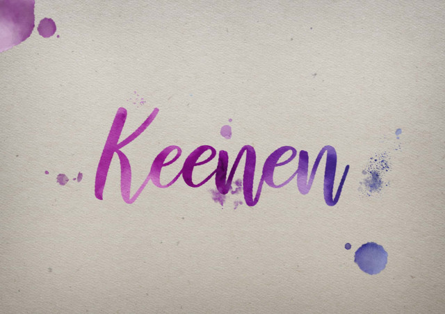 Free photo of Keenen Watercolor Name DP