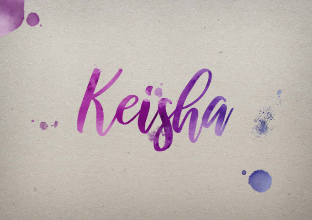 Free photo of Keisha Watercolor Name DP