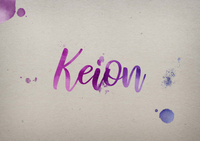 Free photo of Keion Watercolor Name DP