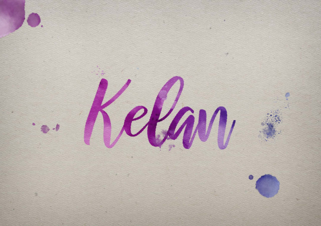 Free photo of Kelan Watercolor Name DP