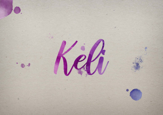 Free photo of Keli Watercolor Name DP