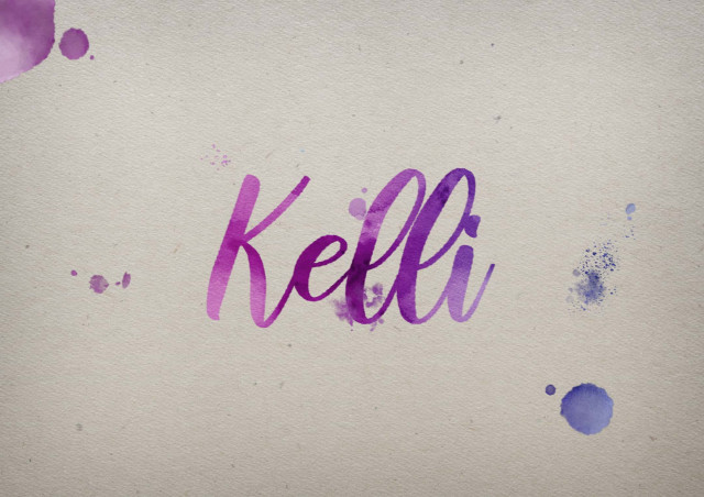 Free photo of Kelli Watercolor Name DP