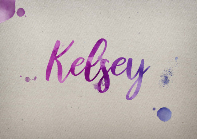 Free photo of Kelsey Watercolor Name DP