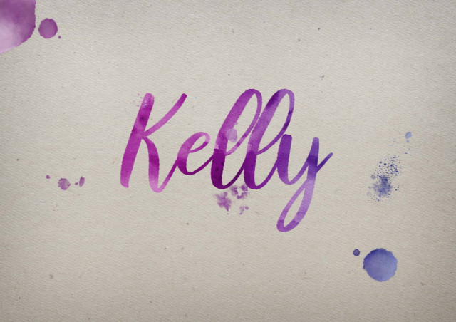 Free photo of Kelly Watercolor Name DP
