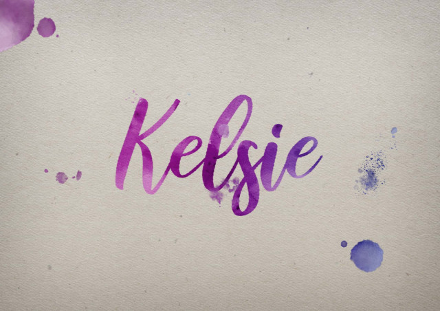 Free photo of Kelsie Watercolor Name DP