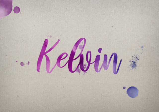 Free photo of Kelvin Watercolor Name DP