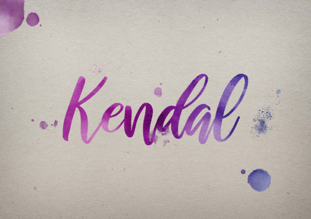 Free photo of Kendal Watercolor Name DP