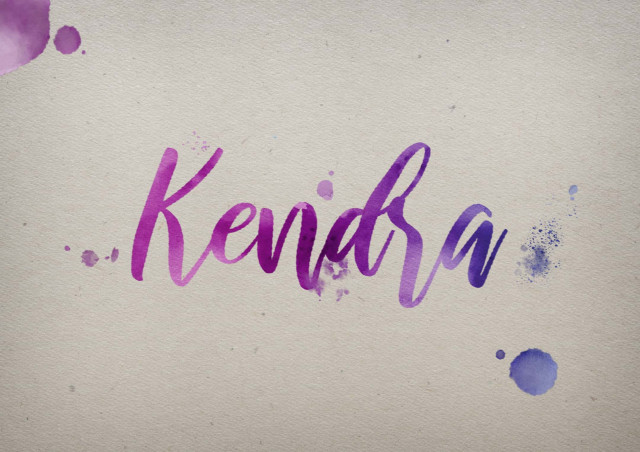 Free photo of Kendra Watercolor Name DP