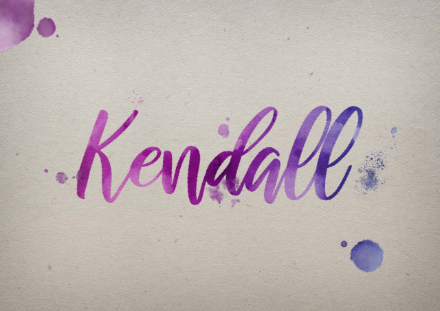 Free photo of Kendall Watercolor Name DP