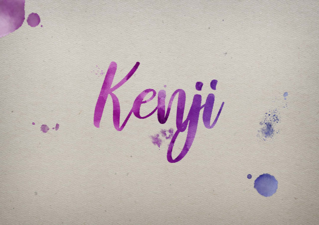 Free photo of Kenji Watercolor Name DP