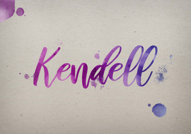 Free photo of Kendell Watercolor Name DP