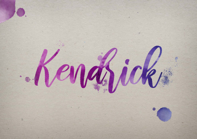 Free photo of Kendrick Watercolor Name DP