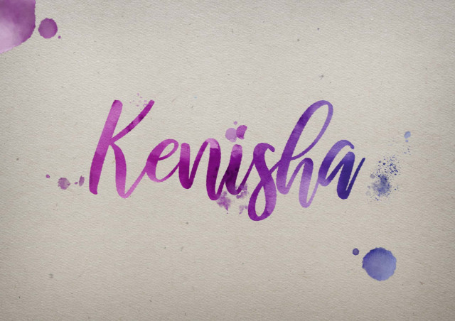 Free photo of Kenisha Watercolor Name DP