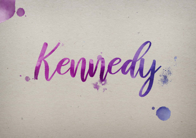 Free photo of Kennedy Watercolor Name DP