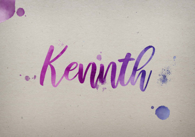 Free photo of Kennth Watercolor Name DP